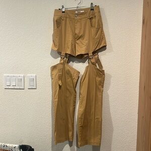 Tiger mist cutout buckle cargo pants RARE